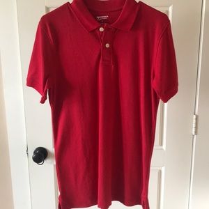 Red polo style t-shirt